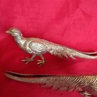 Vintage Pair Of Silver Plated  Pheasants Menu Holders