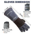 Animal Handling Gloves Leather Sleeve Scratch Bite Proof Dog Cat Bird Protection