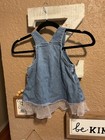 Vintage Precious Moments Denim Dress Purple Sheer Hem Baby Girls Size 18 Months