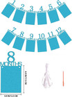 Kids First Birthday Party Banner baby Photo Banner From Newborn To 12 Month boys