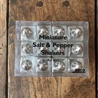 Nip Set Of 12 Mini Square Glass Salt   Pepper Shakers 1  Cube Small Taiwan