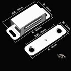Door Stop Stopper Magnet Door Holder Catch Stopper Stainless Steel Set