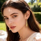 14k Gold Dangle Earrings For Women  Long Teardrop Dangling Leverback Earrings   