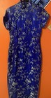 Rum Fashion Blue Cheong-sam Dress Women Size M Polyester Blend