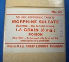 Vintage Sharp   Dohme Morphine Sulfate Empty Box Free Shipping     Aa