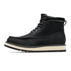Men s Moc Toe Boot Fashion Comfortable Casual Wedge Winter Boots Black brown