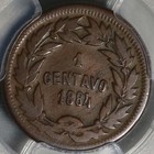 1884 Pcgs F 15  Honduras 1 Centavo Rare 24 000 Minted Pop 1 0  20120204c 