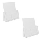 2 Pack Clear 8 1 2 x11  Literature Holder For Full Page Brochures  2 Units 