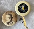 Rare Vintage Cloth Tape Measures - With Childs Photo And Floral Design