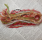 Fiber Yarn Sample Pack Christmas Colors 12 Yds Craft Embellishments Slow Stitch