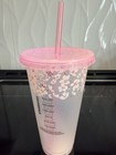 Starbucks Europe Sakura 24 Oz 2026 Reusable Cold Cup Cherry Blossoms Pink