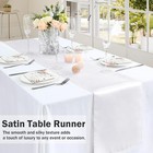 White Satin Table Runner 12x72 Inch Wedding Banquet Birthday Party Decor 12 Pcs