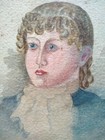 Watercolor Painting Original Victorian Portrait Unframed Woman Antique 01