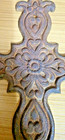 Ornate Cast Iron Wall Cross Fleur De Lis Religious Rustic Western Home Decor