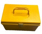 Vtg Wilson Wil-hold Yellow Sewing Box Filled With Contents Notions Thread