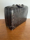 Schell Organizer Vintage Doctor Bag Faux Alligator Top Grain Cowhide 