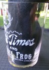 Pre-depression  Old Times And Bull Frog Beer 3   Inch Emboss On Glass  Chicago