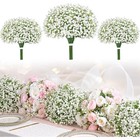 52pcs Baby Breath Artificial Flowers White Real Touch Gypsophila Bouquet Decor