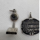 Vintage Tops Silver Tone Charm Lot Pledge Phone Pal Bird Scale Spinning Top 5pc