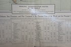 Principal Transportation Wall Map Of The World  32  X 53   Vintage
