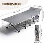 Camping Cot Adults Heavy-duty Portable Bed Mattress Foldable Padded Sleeping