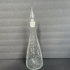 Vintage Mcm Blenko Glass 920m Decanter In Clear Crackle 16    With Stopper Glows
