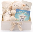 Baptism Gift For Boy Or Girl Baptism Set With 10  Praying Lamb Plush Toy  Bam   