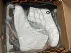 Nattork White Figure Skates Excellence Stainless Steel Blades Ice Size Women 8