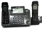 Panasonic Kx-tg9541b Cordless Phone Link2cell 2 Line With Cables Excellent