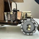 Folk Art Toy Vintage Wooden Metal Delivery Truck 6  Back Opens Copper Handmade