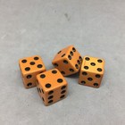 Butterscotch Bakelite Dice 5 8  Lot 4 Vintage Casino Game Replacement Piece