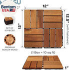 Wood Interlocking Deck Tiles - 12 x12  Indoor   Outdoor Flooring Tiles For Balco