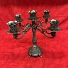 Ornate Metal Five Arm Candelabra