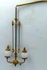 Vintage Wired Brass 2 Light Hanging Fixture 1 12 Dollhouse Miniature