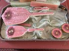 Vintage Byralin Mirror Brush   Comb Dresser Or Vanity Set In Pink rose