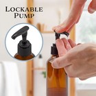4oz Amber Glass Pump Bottles W  Black Pumps 4pk  Lotion face Soap Dispensers