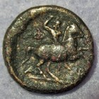 Ancient Greek Thessaly  Pharsalos  425bc - 375bc     Dichalkon Athena Horse Back