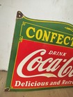 Drink Coca Cola Confectionery Porcelain Enamel Sign  27 X 18 Inches