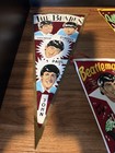 Vintage The Beatles Beatlemania Pennant Flags Fabric Lot Of 5 Extremely Rare Htf