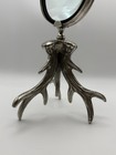 Late 20th Century Standing Magnifying Glass With Antler Handle Tripod