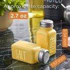 Yellow Salt And Pepper Shakers Set - Cute Glass Salt Shaker For Kitchen And T   
