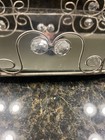 Mirrored Vanity Glass Perfume Tray Silver Used Good Condition