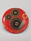 Red Cross Holiday Hero Lapel Pin Labor Day Interlocking Gears