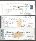 9 Bank Checks 1869-1900
