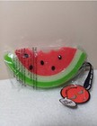 New Victoria s Secret Bath Pink Green Red Watermelon Sponge Soft Fabric Handle