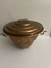 Vintage Antique Italian Copper Pudding Mold Stamped Italy With Lid