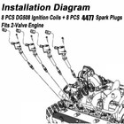 8x Ignition Coil Pack And Iridium Spark Plug For Ford F-150 4 6 5 4l Dg508 Sp479