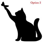 Cat Sticker Vinyl Decal - Kitten Silhouette Pet Animal Kitty Car Window Bumper