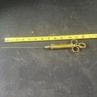 Vintage Brass 3 Ring Medical Or Veterinary Syringe Pre-owned Unbranded