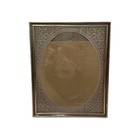 Vintage Brass Metal Filigree Gold Oval Ornate Hollywood Stand Picture Frame 8x10